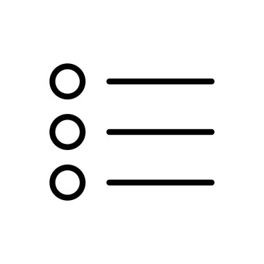 Menü ana hatları simgesi. Mobil konsept ve web tasarımı için sembol, logo illüstrasyonu.