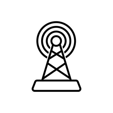 Anten ana hatları simgesi. Mobil konsept ve web tasarımı için sembol, logo illüstrasyonu.