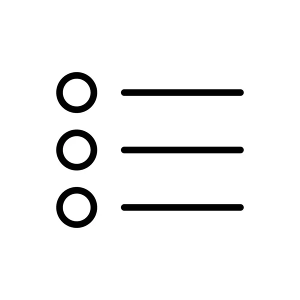 Menüumriss-Symbol. Symbol, Logoabbildung für mobiles Konzept und Webdesign. — Stockvektor