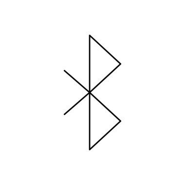 Bluetooth outline icon isolated. Symbol, logo illustration for mobile concept, web design and games.