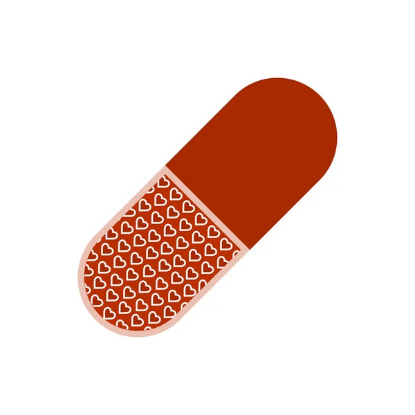 Capsule love icon. Symbol, logo illustration for mobile concept and web design.