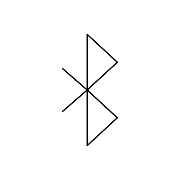 Ícone de contorno Bluetooth isolado. Símbolo, ilustração do logotipo para o conceito móvel, web design e jogos . —  Vetores de Stock