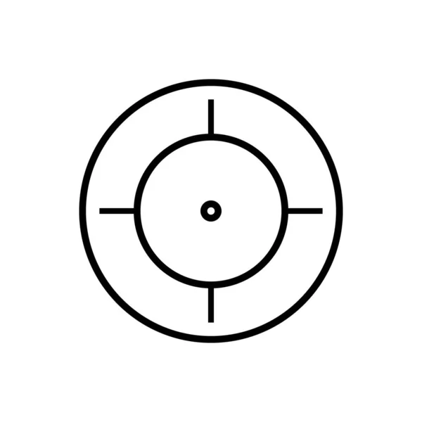 Zielumriss Symbol isoliert. Symbol, Logoabbildung für mobiles Konzept, Webdesign und Spiele. — Stockvektor