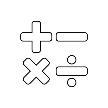 Calculator outline icon. Symbol, logo illustration for mobile concept and web design.