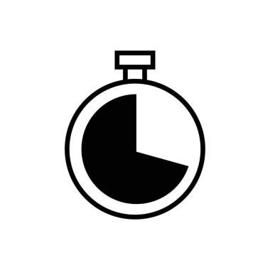 Stopwatch outline icon. Symbol, logo illustration for mobile concept and web design.
