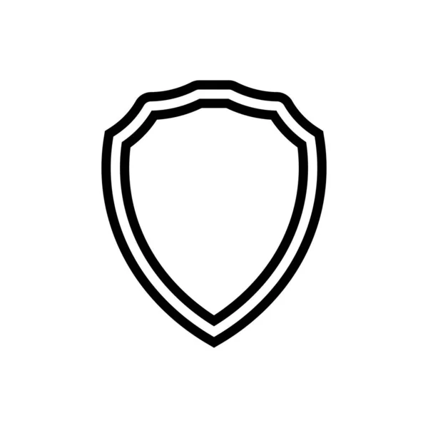 Ícone do contorno do escudo. Símbolo, ilustração do logotipo para o conceito móvel e web design. — Vetor de Stock