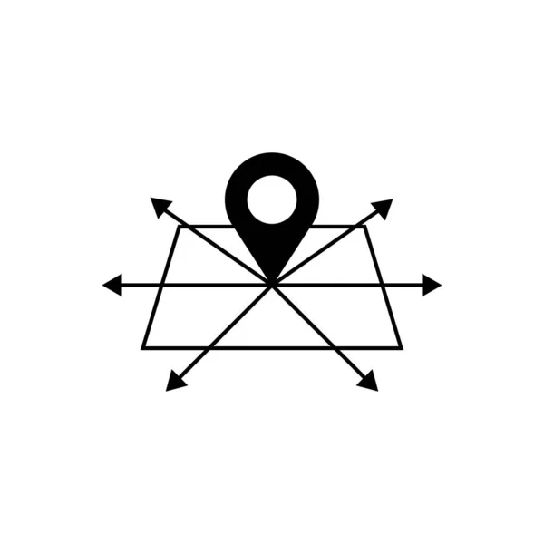 Geo location outline icon. Symbol, logo illustration for mobile concept and web design. — Stockový vektor