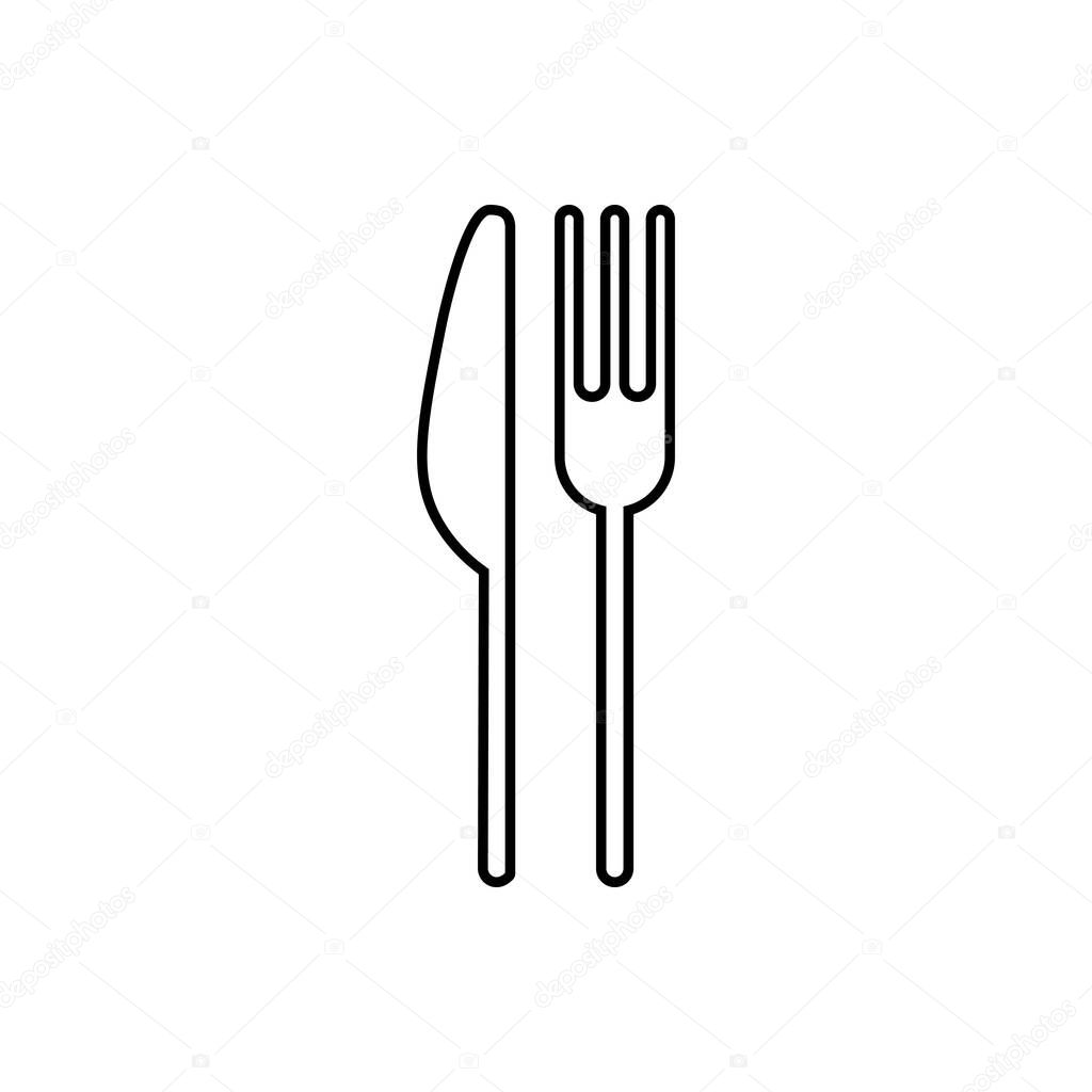 Restaurant outline icon. Symbol, logo illustration for mobile concept and web design.