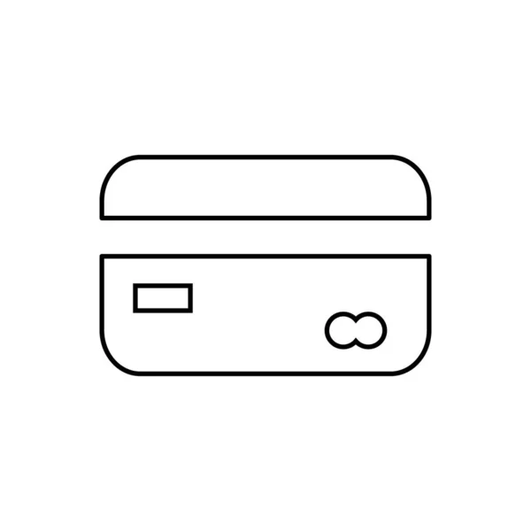 Ícone de contorno do cartão de crédito. Símbolo, ilustração do logotipo para o conceito móvel e web design . —  Vetores de Stock