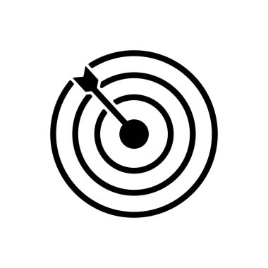 Target outline icon. Symbol, logo illustration for mobile concept and web design.