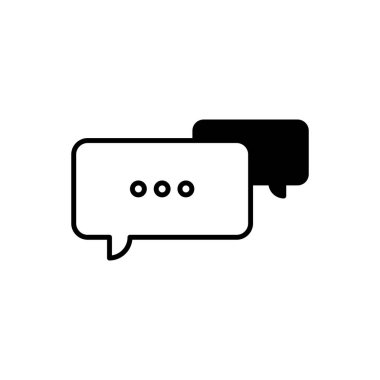 Chat online outline icon. Symbol, logo illustration for mobile concept and web design.