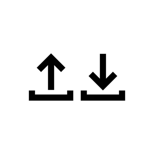 Baixar ícone esboço de upload isolado. Símbolo, ilustração do logotipo para o conceito móvel e web design . — Vetor de Stock