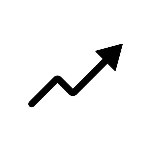 Ícone de contorno de seta em ascensão. Símbolo, ilustração do logotipo para o conceito móvel e web design. —  Vetores de Stock