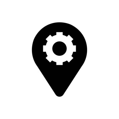 Gear placeholder outline icon isolated. Symbol, logo illustration for mobile concept and web design.