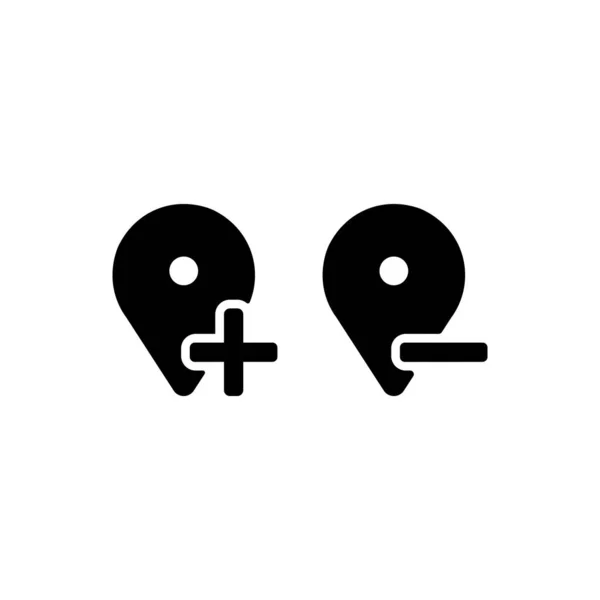 Añadir marcador de posición icono de contorno aislado. Símbolo, ilustración del logotipo para el concepto móvil y el diseño web . — Archivo Imágenes Vectoriales