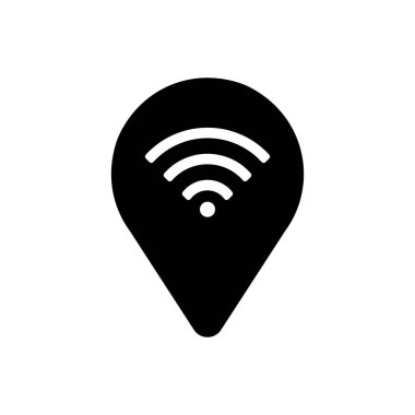 Wi-fi yer tutucu ana hat simgesi izole edildi. Mobil konsept ve web tasarımı için sembol, logo illüstrasyonu.