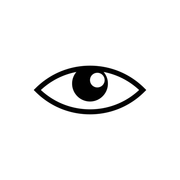 Иконка контура открытого глаза изолирована. Символ, иллюстрация логотипа для мобильной концепции и веб-дизайна . — стоковый вектор