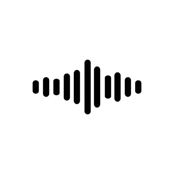 Εικόνα περιγράμματος ηχητικών κυμάτων απομονώθηκε. Σύμβολο, λογότυπο εικονογράφηση για την κινητή έννοια και web design. — Διανυσματικό Αρχείο