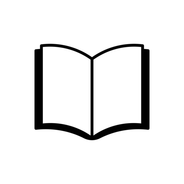 Open book outline icon isolated. Symbol, logo illustration for mobile concept and web design.