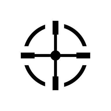 Hedef simgesi izole edildi. Mobil konsept, web tasarımı ve oyunlar için sembol, logo illüstrasyonu.