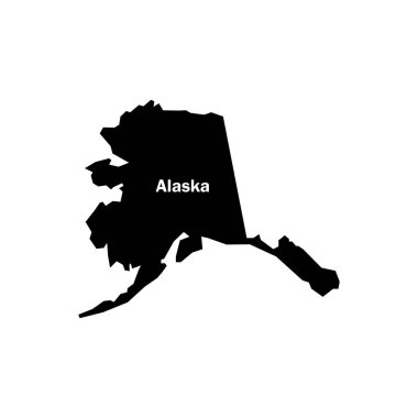 Alaska eyalet taslak ikonu izole edildi. Mobil konsept ve web tasarımı için sembol, logo illüstrasyonu.