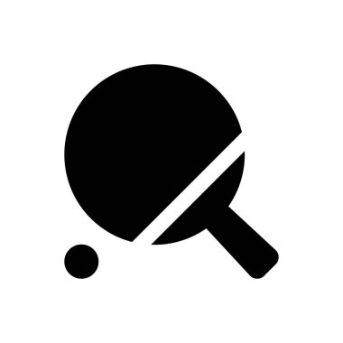 Ping pong ana hatları simgesi izole edildi. Mobil konsept ve web tasarımı için sembol, logo illüstrasyonu.