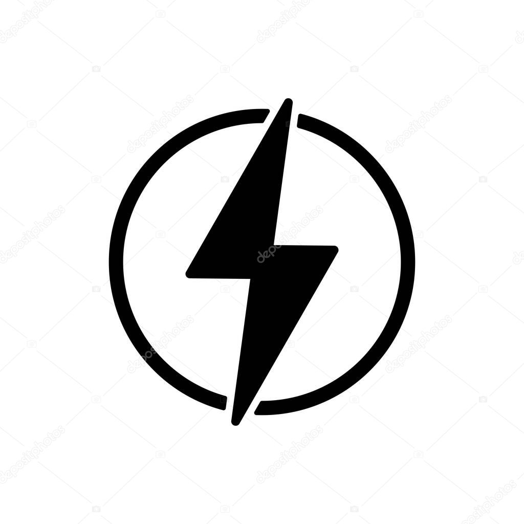 Power outline icon isolated. Symbol, logo illustration for mobile concept and web design.
