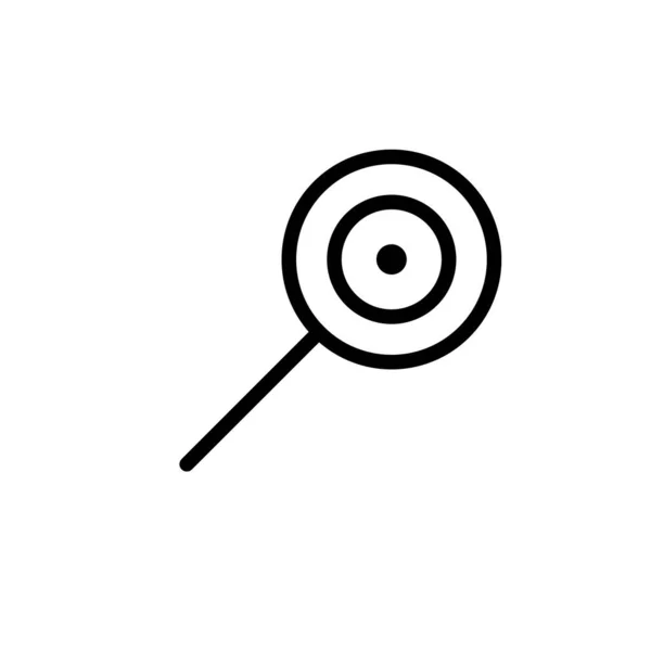 Ícone de contorno pirulito isolado. Símbolo, ilustração do logotipo para o conceito móvel e web design . —  Vetores de Stock