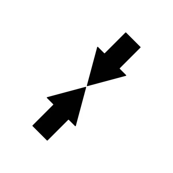Pijl krimp pictogram geïsoleerd. Symbool, logo illustratie voor mobiel concept en webdesign. — Stockvector