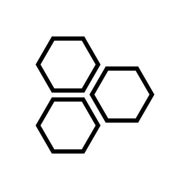Hexagons ana hat simgesi izole edildi. Mobil konsept ve web tasarımı için sembol, logo illüstrasyonu.