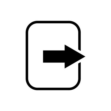 Çıkış çıkış ana simgesi izole edildi. Mobil konsept ve web tasarımı için sembol, logo illüstrasyonu.