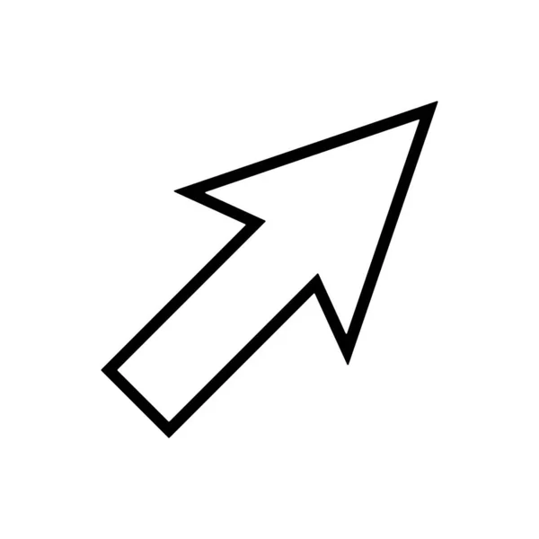 Ícone de contorno do cursor isolado. Símbolo, ilustração do logotipo para o conceito móvel e web design . —  Vetores de Stock