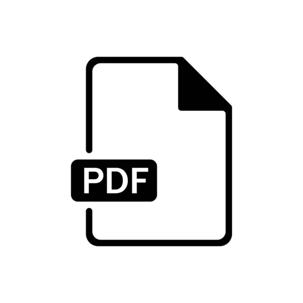 Icône de contour PDF isolée. Symbole, illustration de logo pour concept mobile et web design . — Image vectorielle