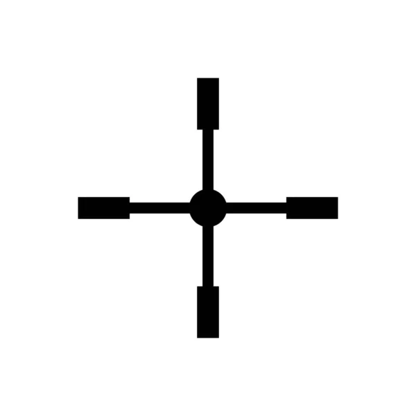 Icône de contour de but isolé. Symbole, illustration de logo pour concept mobile, web design et jeux. — Image vectorielle