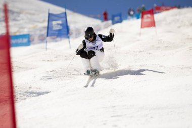 Sierra Nevada, İspanya - 9 Şubat 2017: Freestyle FIS Dünya Kupası