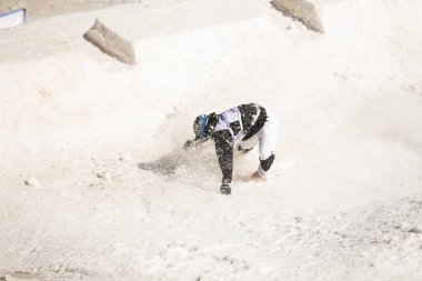 Sierra Nevada, İspanya - 9 Şubat 2017: Freestyle FIS Dünya Kupası M