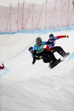 Sierra Nevada, İspanya - 13 Mart 2017: Freestyle FIS Kayak dünya 