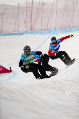 Sierra Nevada, İspanya - 13 Mart 2017: Freestyle FIS Kayak dünya 