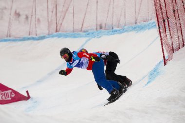 Sierra Nevada, İspanya - 13 Mart 2017: Freestyle FIS Kayak dünya 