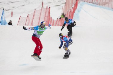Sierra Nevada, İspanya - 13 Mart 2017: Freestyle FIS Kayak dünya 