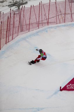 Sierra Nevada, İspanya - 13 Mart 2017: Freestyle FIS Kayak dünya 