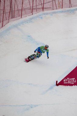 Sierra Nevada, İspanya - 13 Mart 2017: Freestyle FIS Kayak dünya 