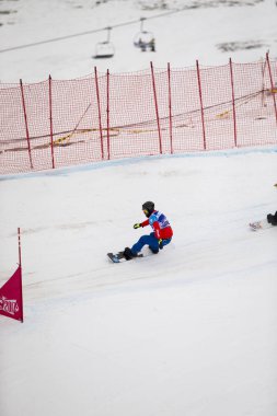 Sierra Nevada, İspanya - 13 Mart 2017: Freestyle FIS Kayak dünya 