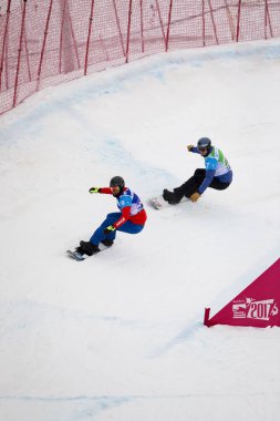 Sierra Nevada, İspanya - 13 Mart 2017: Freestyle FIS Kayak dünya 