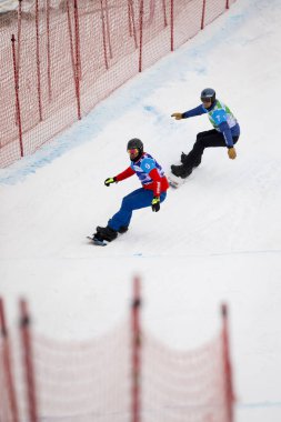 Sierra Nevada, İspanya - 13 Mart 2017: Freestyle FIS Kayak dünya 