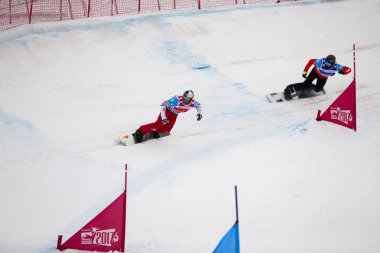 Sierra Nevada, İspanya - 13 Mart 2017: Freestyle FIS Kayak dünya 