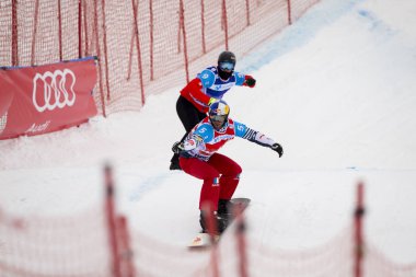 Sierra Nevada, İspanya - 13 Mart 2017: Freestyle FIS Kayak dünya 