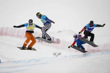 Sierra Nevada, İspanya - 13 Mart 2017: Freestyle FIS Kayak dünya 
