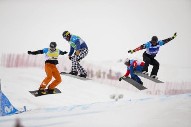 Sierra Nevada, İspanya - 13 Mart 2017: Freestyle FIS Kayak dünya 