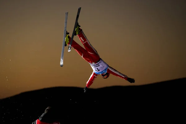 Sierra Nevada, Španělsko - 09 března 2017: Fis Freestyle Ski World — Stock fotografie